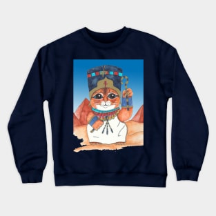 Neferkitty lucky cat art Crewneck Sweatshirt